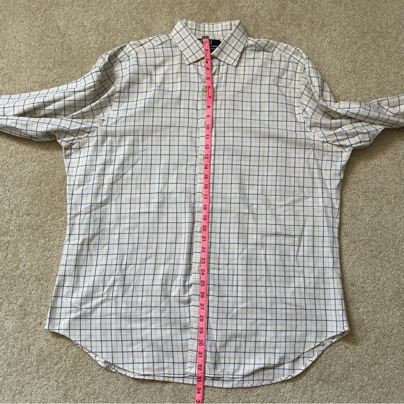 Ralph Lauren Shirt Mens Extra Large Yellow Blue Check Button Up Regent Classic - Picture 7 of 8